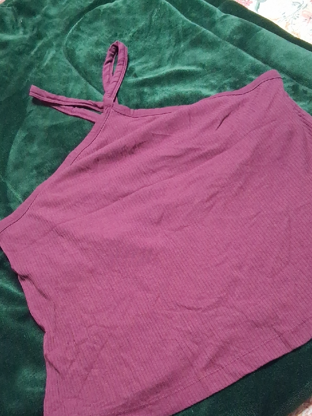 Old Navy Ribbed Spaghetti Strap Tank - Plum